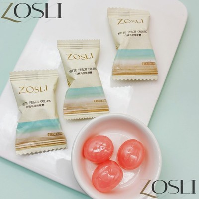 英国ZOSLI白桃乌龙味水果果汁糖糖果硬糖喜糖婚糖前台招待小零食