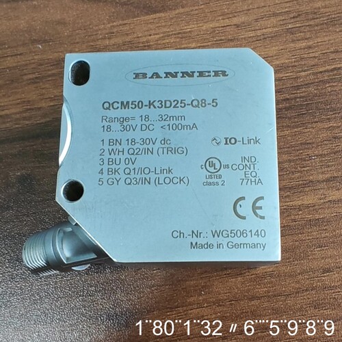 邦纳色标传感器 QCM50-K3D25-Q8-5 ，