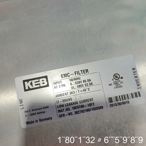 KEB科比变频器滤波器18E5T60-10F2，，成