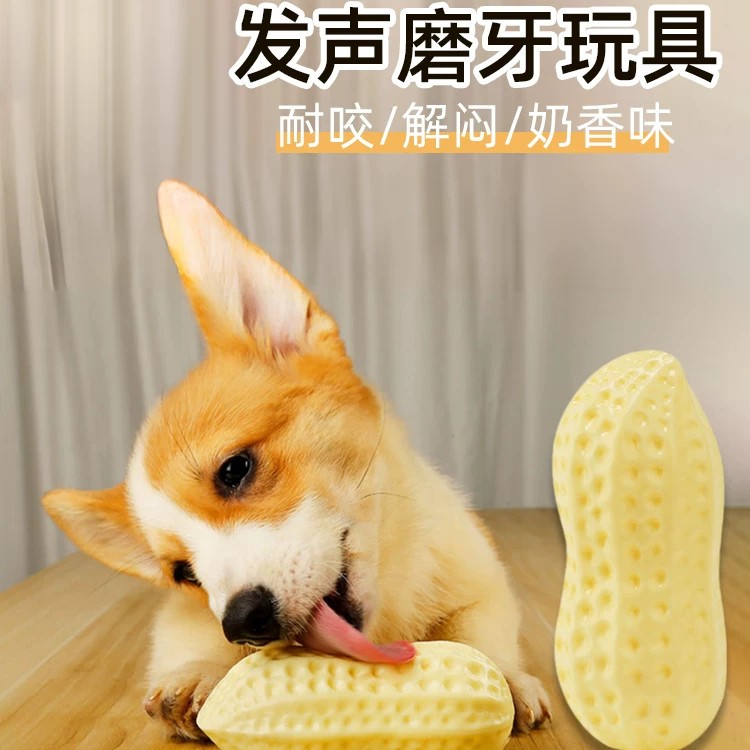 狗狗玩具球耐咬发声花生宠物狗磨牙玩具泰迪小型犬解闷幼犬狗用品