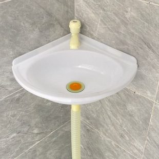 洗手盆阳台迷你面盆小户型洗脸盆壁挂 形三角转角塑料扇家用挂墙式