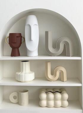 ins意式轻奢风入户门玄关饰品客厅电视柜酒柜创意花瓶摆件