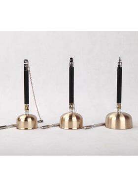 博能堂黑檀实木伸缩柄含银引磬日式铜罄庆助念静心用品送布袋结缘