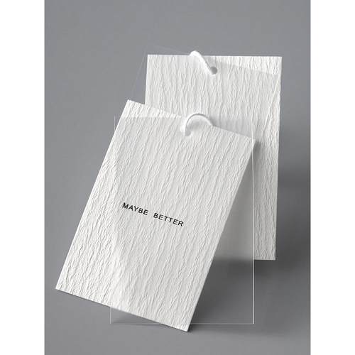 高档俏纹纸网红原创简约文艺服装吊牌定做logo设计男女装挂牌订做