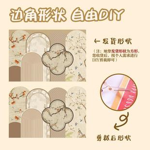 皮革入户门地垫新中式 蝴蝶地毯进门免洗可擦防水皮革脚垫室内门垫