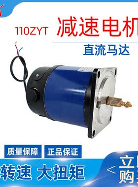 110T直流电机磁电机电动机有刷220v200w3000r立式安装减速电机