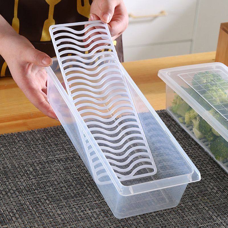 厨房长方形冰箱沥水保鲜盒塑料食物水果冷冻收纳盒密封盒鱼盒,收纳整理,首饰盒,淘宝优惠券,粉丝福利购,淘宝优惠卷