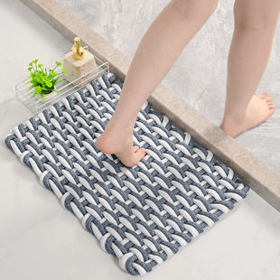 跨境丙纶编织耐磨加厚地毯入户门耐脏防滑垫子卫生间门口吸水脚垫