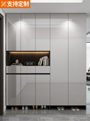定制实木鞋 柜家用门口室内入户玄关柜一体大容量多层超大客厅隔断
