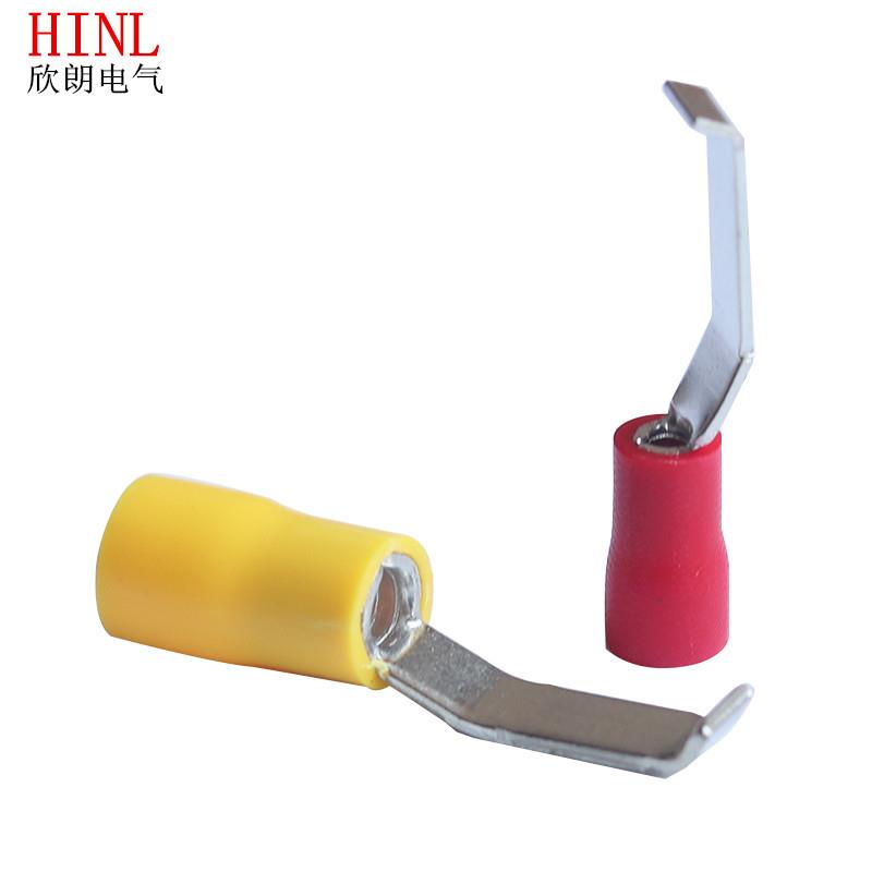 LBV 凹片形预绝缘端头 片型紫铜接线端子1.25-3/4.6冷折角压端子