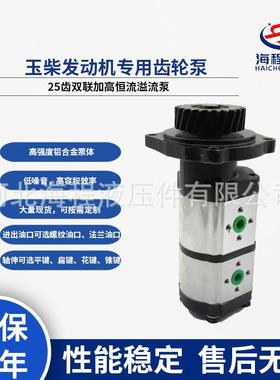 玉柴发动机专用齿轮泵 25齿双联加高液压泵 F320/310