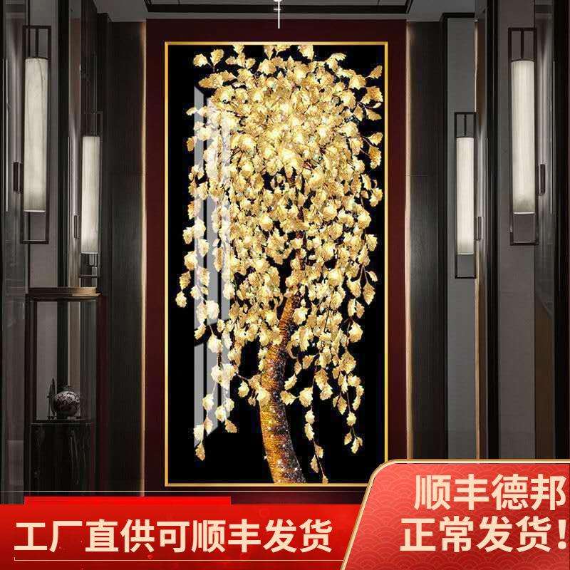 入户玄关装饰画走廊过道框画餐厅沙发背景晶瓷镶钻挂画装饰墙画