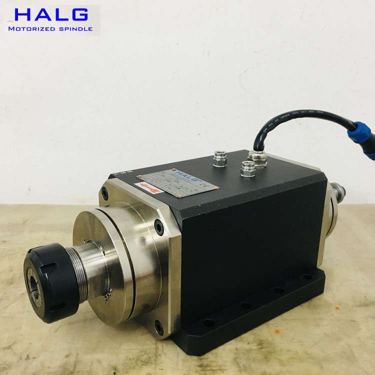 HALG海瀚珑制造双头ER40高速电主轴 7.5KW双出轴精密主轴