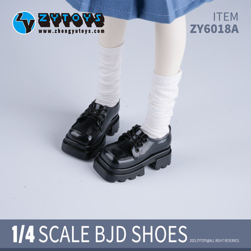 四分娃鞋BJD方头厚底鞋
