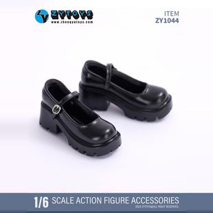 ZY1044 1/6女兵人鞋子 制服鞋JK鞋学院风 厚底玛丽珍6分鞋