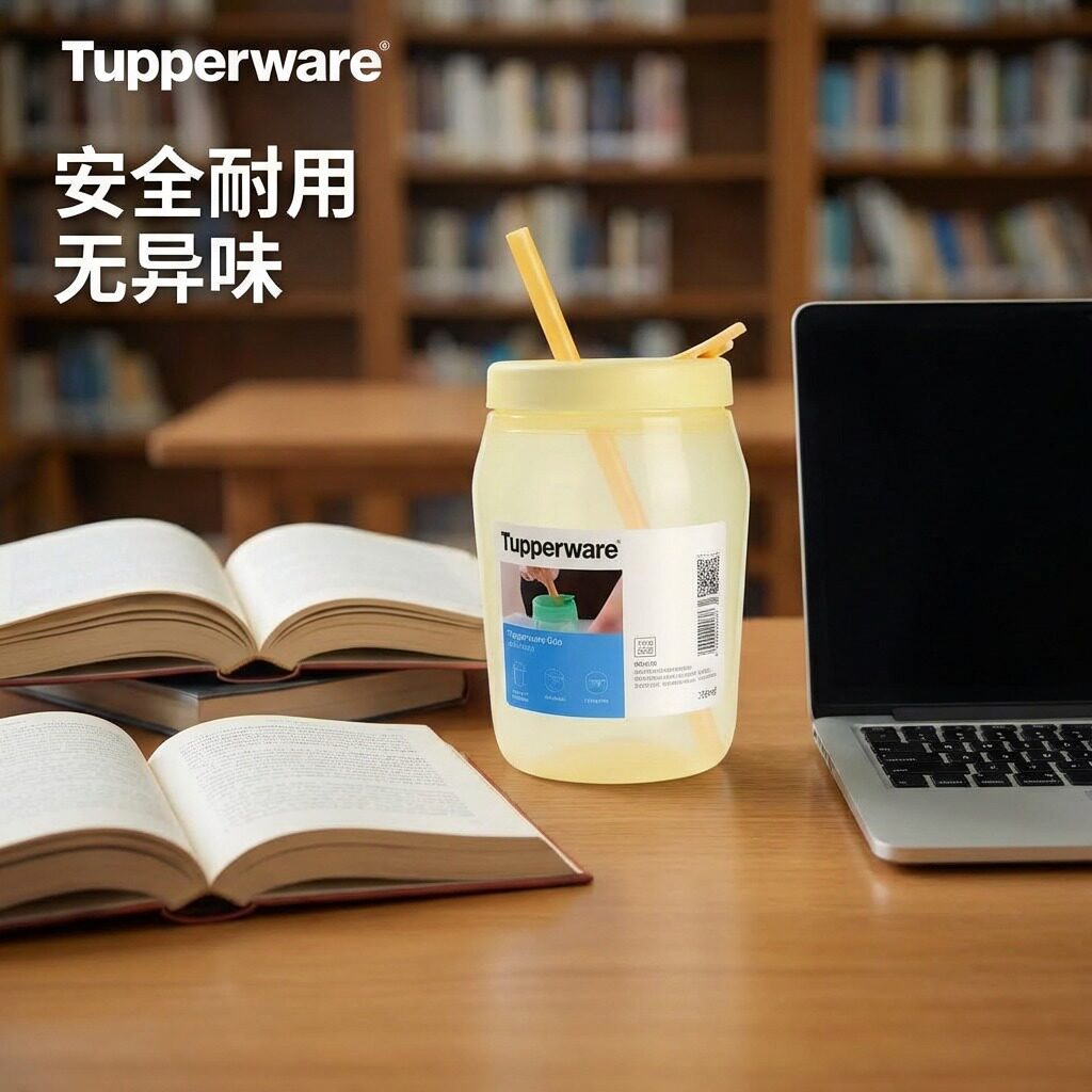 特百惠吸吸罐550ml大容量吸管