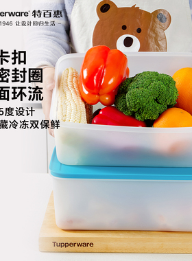 特百惠官方雪影特大冷冻保鲜盒5.7L密封盒食品级冰箱专用无密封圈