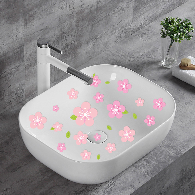 洗手台贴纸遮丑防水卫生间自粘墙纸厕所装饰画翻新墙贴画遮丑浴室