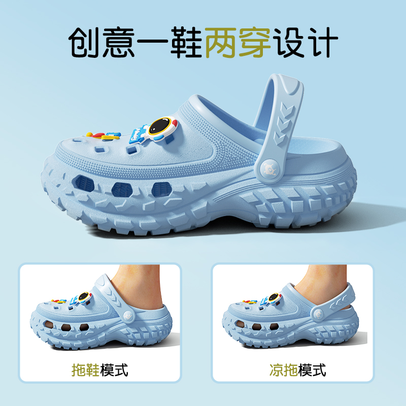 儿童拖鞋男童夏季女童凉鞋男孩宝宝外穿软底防滑防臭沙Z滩鞋洞洞