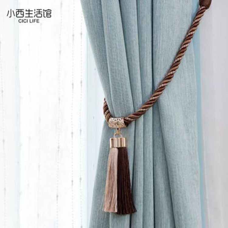 立志装饰 欧式窗帘挂球流配件窗帘扣窗帘绑带装饰吊穗 三股绳绑带