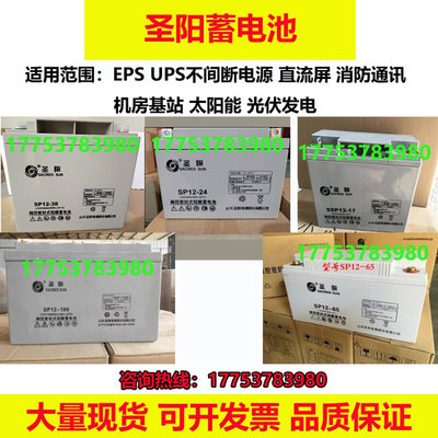 圣阳蓄电池SP12-65直流屏UPS电源12V65AH/100/120/150/38/24/18AH