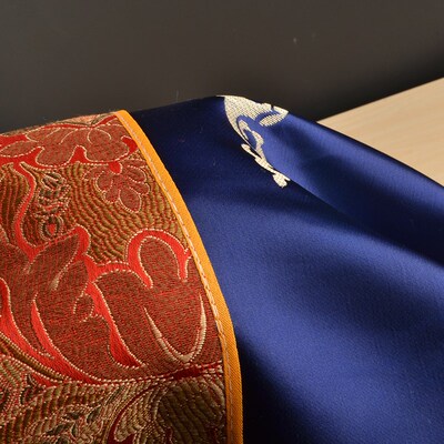 加厚藏式佛堂客厅玄关装饰门帘 提花摩尼宝双色门帘 193cmZ*90cm