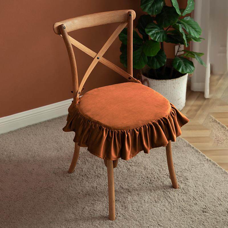 法式椅垫美式餐椅坐垫纯棉可拆洗全棉花边绑带布艺椅.子垫5CM,居家布艺,椅垫,淘宝优惠券,粉丝福利购,淘宝优惠卷