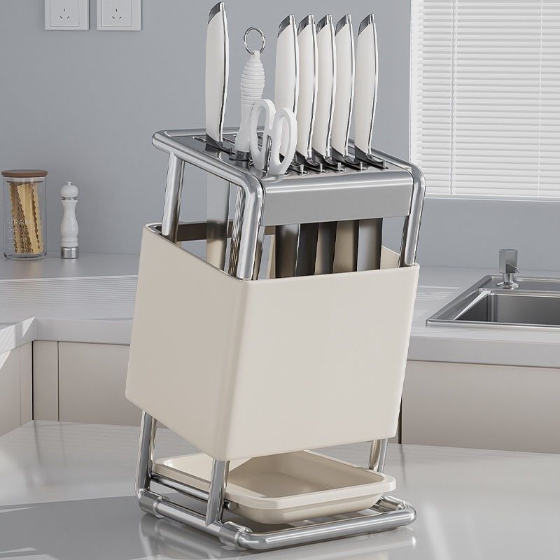 不锈钢厨房刀架i置物架台面新款多功能刀具筷子笼一体放菜刀收纳,厨房/烹饪用具,厨房置物架/置物柜/角架,淘宝优惠券,粉丝福利购,淘宝优惠卷