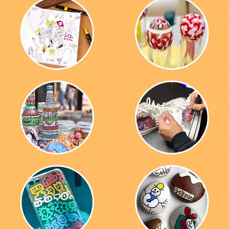 Arrtx阿泰诗丙烯马克笔64x色32色套装水性笔涂鸦防水手绘DIY颜料