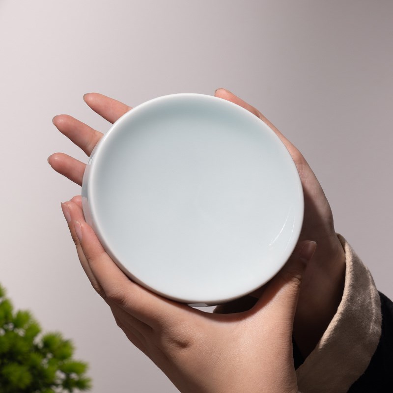 毛笔墨蝶书法专用瓷墨碟陶瓷墨水碟调色瓷碟蘸墨汁砚台白瓷墨盘笔
