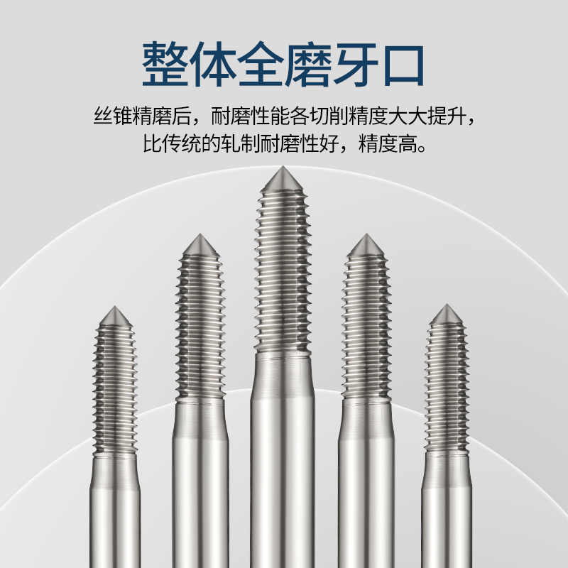 台湾ZG铝用挤压丝锥短牙丝攻无屑挤牙铝合金用M1.6M2.5M3.5M4-12