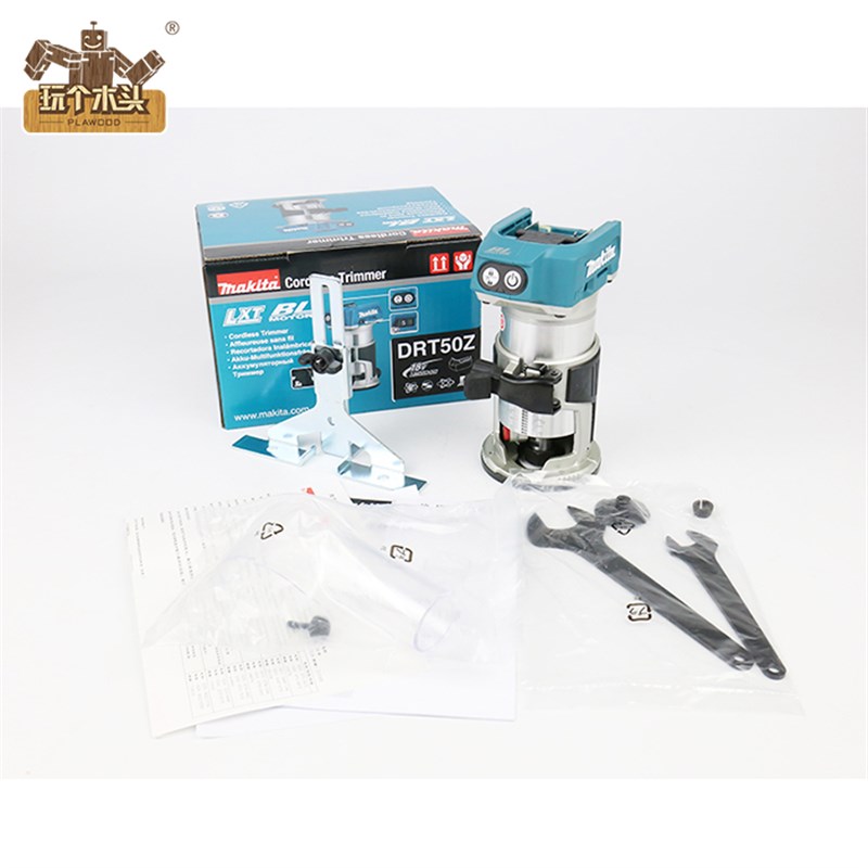 makita牧田18V无刷锂电池充电式修边机DRT50Z/RTJ工作灯可调速