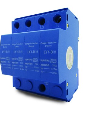一级电源防雷器limp25KA T1避雷器 10/350us I级试验浪涌保护器4P