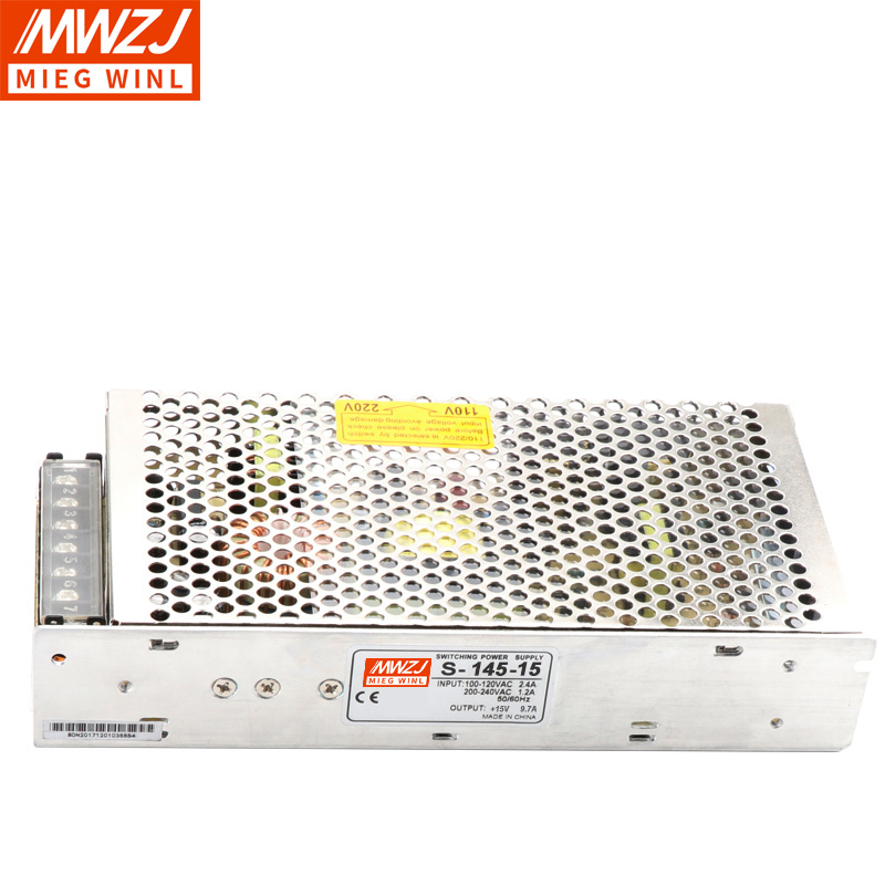 明伟足功率145W开关电源型号 S-145-24  24V/6A 12V12A 15V36V48V