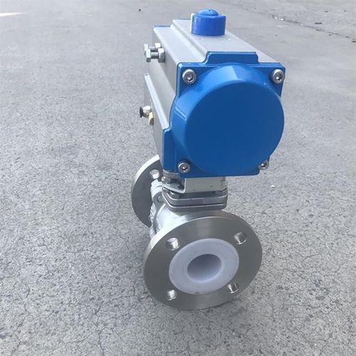 气动衬氟法兰球阀 Q641F46-10P 气动调节衬四氟球阀