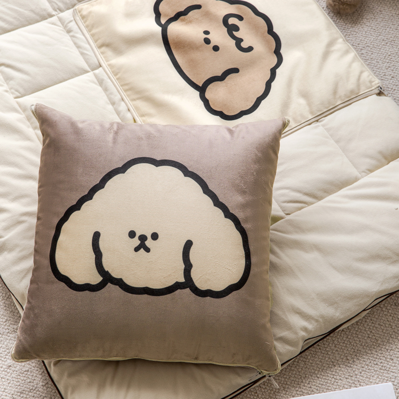 幸运小狗抱枕被子二合一枕头毯子两用夏季车用午睡被家用沙发空调