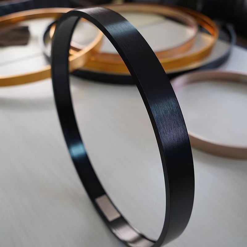 简约现代铝合金圆形外框免装裱油画框油画布内框相框丙烯油画颜料