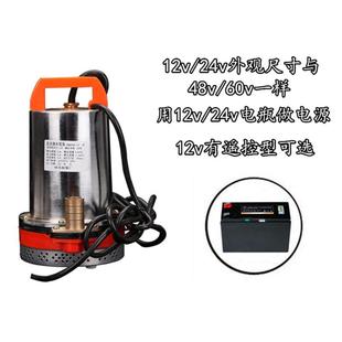 1水2V0002V48V220v泵4电动车电瓶家用直流潜水泵农用微洗车型抽水