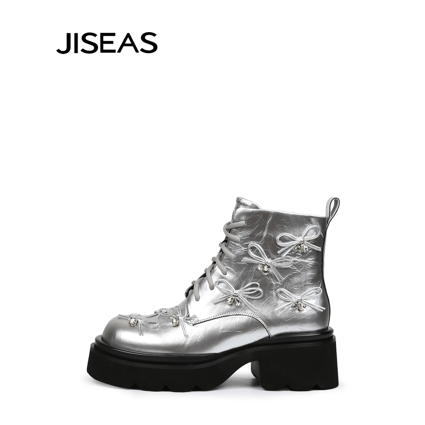 学院风蝴蝶结厚底马丁靴