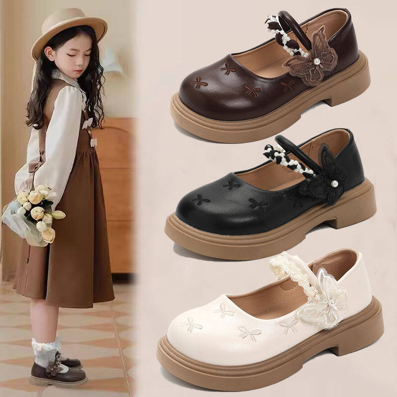 真皮女童公主小皮鞋2026春秋新款学院风玛丽珍鞋软底防滑演出单鞋