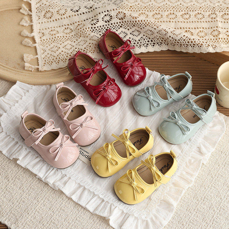 真皮女童小皮鞋2026春秋新款蝴蝶结软底防滑玛丽珍公主鞋休闲单鞋
