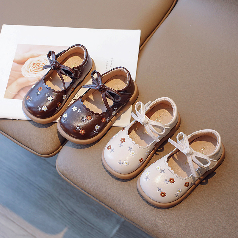 真皮儿童公主鞋春秋新款田园风女宝时尚皮鞋蝴蝶结软底豆豆鞋单鞋,童鞋/婴儿鞋/亲子鞋,皮鞋,淘宝优惠券,粉丝福利购,淘宝优惠卷