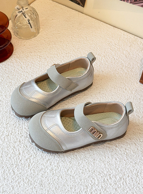 女童皮鞋2025春秋新款玛丽珍鞋儿童软底豆豆鞋宝宝公主鞋演出单鞋