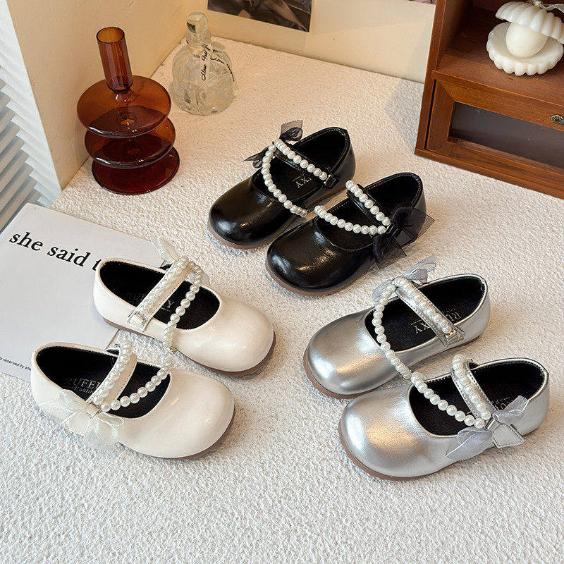 真皮女童小皮鞋2026春秋新款蝴蝶结玛丽珍公主鞋儿童时尚演出单鞋
