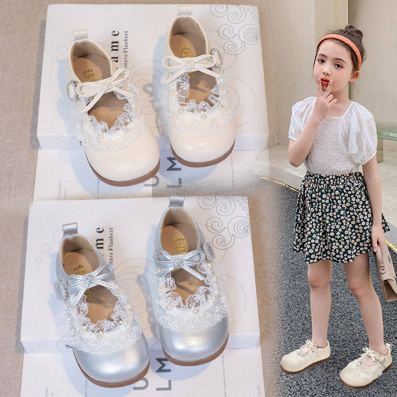 真皮女童小皮鞋2026春秋新款玛丽珍鞋浅口平底单鞋软底演出公主鞋