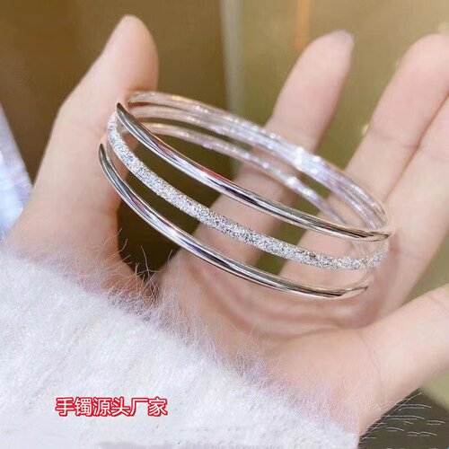 s999纯银手镯女实心闭口手环镯子三生三世平安锁莫比乌斯铜钱厂家