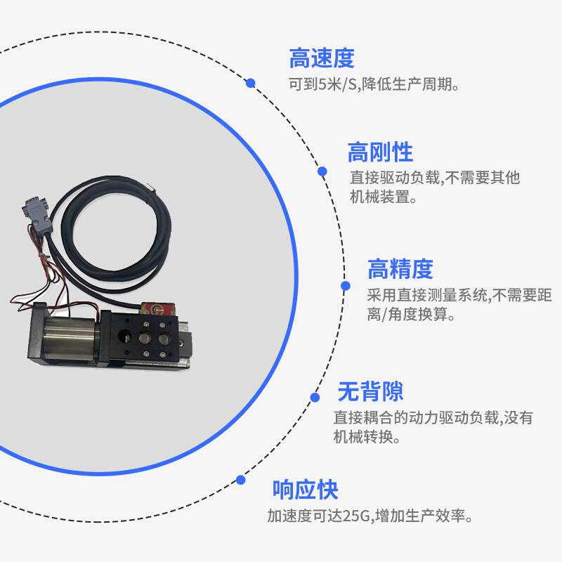 高速精密直驱音圈电机模组高频震动电机马达工作台圆柱弹簧式线性