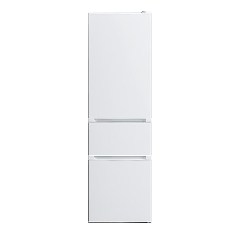 康佳210L三门家用小冰箱节能租房宿舍小型三开门小户型白色电冰箱