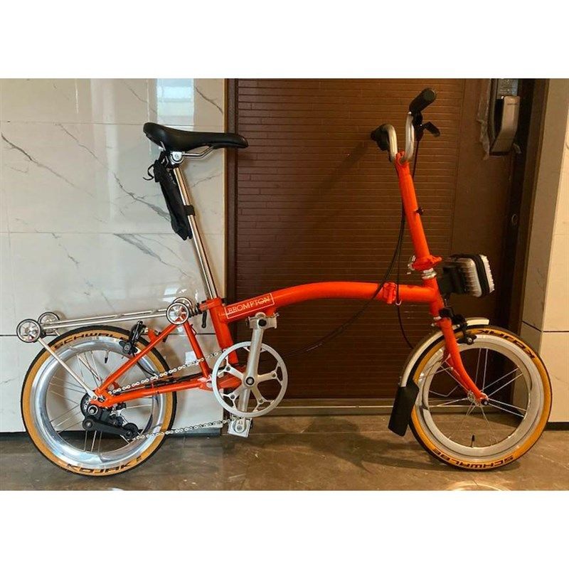 bromptoni行李架小布货架推行轮 小布折叠车Pline Cline尾架万向