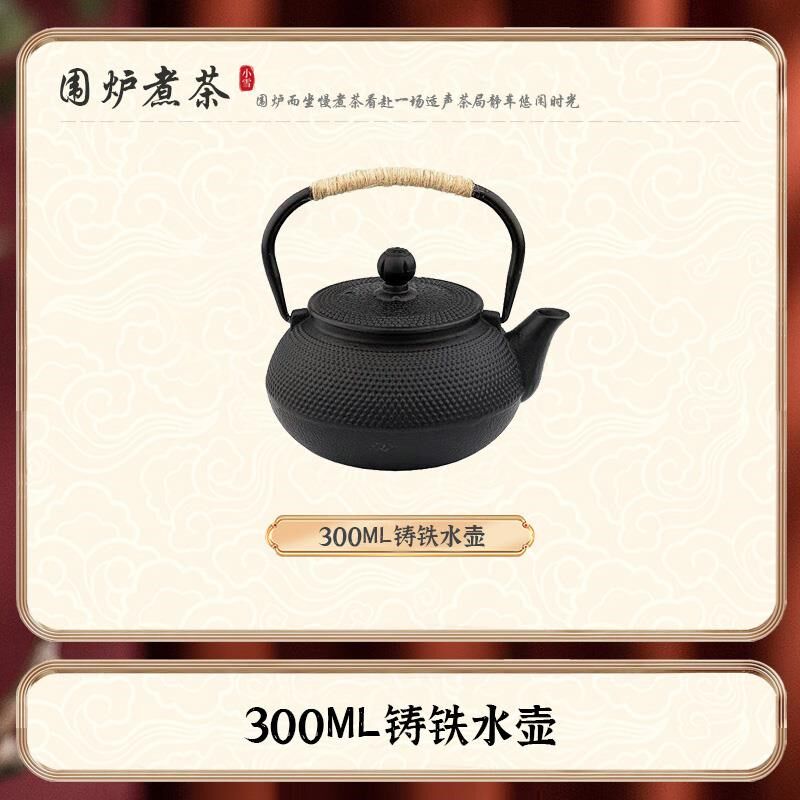 铸铁壶日c式烧水壶泡茶壶电陶炉家用明火茶炉器套装炭火围炉煮茶#